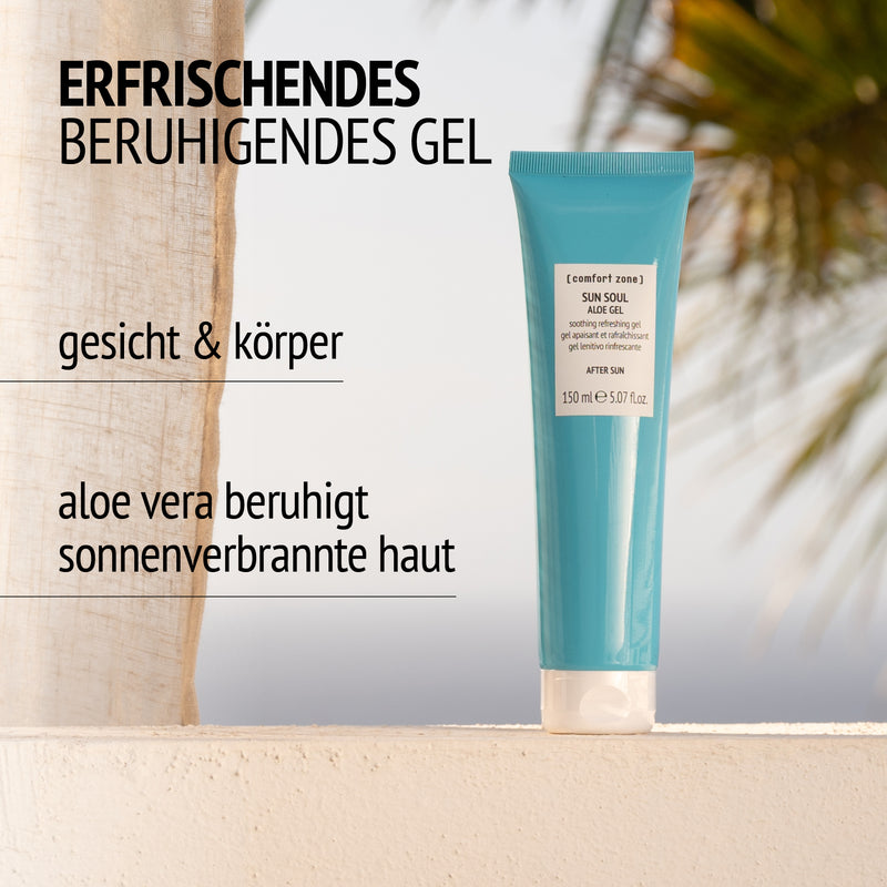 : SUN SOUL ALOE GEL Beruhigendes, erfrischendes After-Sun-Gel für Gesicht &amp; Körper-
